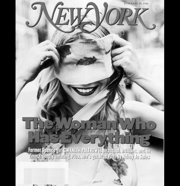 Son large sourire est une véritable marque déposée. Gwyneth Paltrow apparaît en couverture de NewYork pour son numéro publié le 29 juillet 1996.