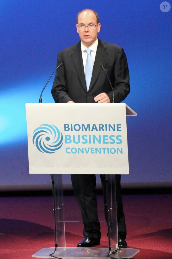 Le prince Albert de Monaco à la Convention Internationale Biomarine à Nantes, le 9 septembre 2011