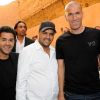 Jamel Debbouze, Mohamed Debbouze et Zinedine Zidane en juin 2011 durant le premier Festival Marrakech du Rire