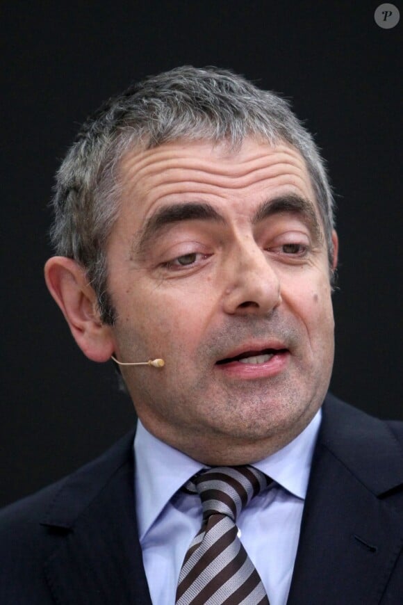 Rowan Atkinson sur le stand Rolls-Royce à Francfort le 13 septembre 2011