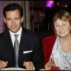 Christopher Norton et Marisa à la soirée de gala organisée en faveur de la Fondation Pompidou, présidée par Bernadette Chirac. 13 septembre 2011