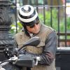 Justin Theroux a rejoint sa compagne Jennifer Aniston dans West Village à New York pour un déjeuner en amoureux le 14 septembre 2011