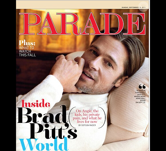 Brad Pitt en couverture du magazine Parade - septembre 2011