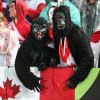 Les supporters canadiens avaient sorti les costumes de gorilles lors de la victoire française en Coupe du Monde de rugby face au Canada en Nouvelle-Zélande le 18 septembre 2011