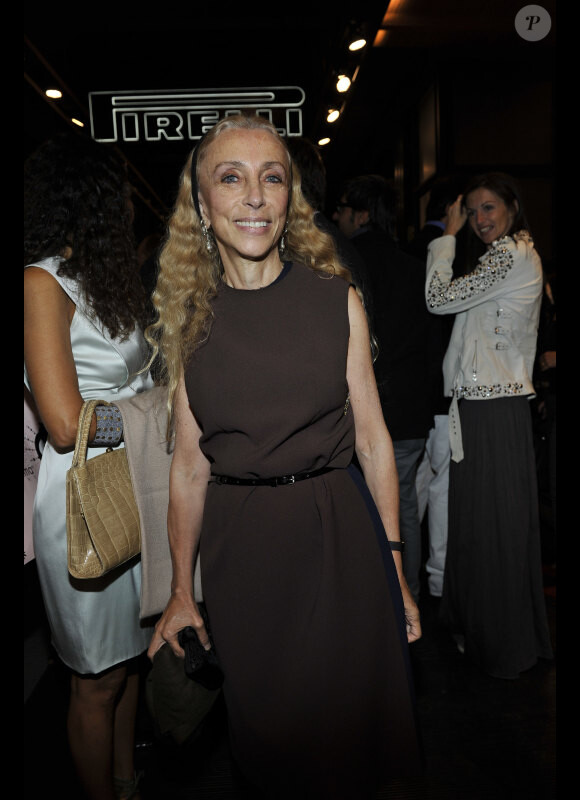 Franca Sozzani à la soirée d'ouverture de la boutique Pirelli à Milan le 20 septembre 2011