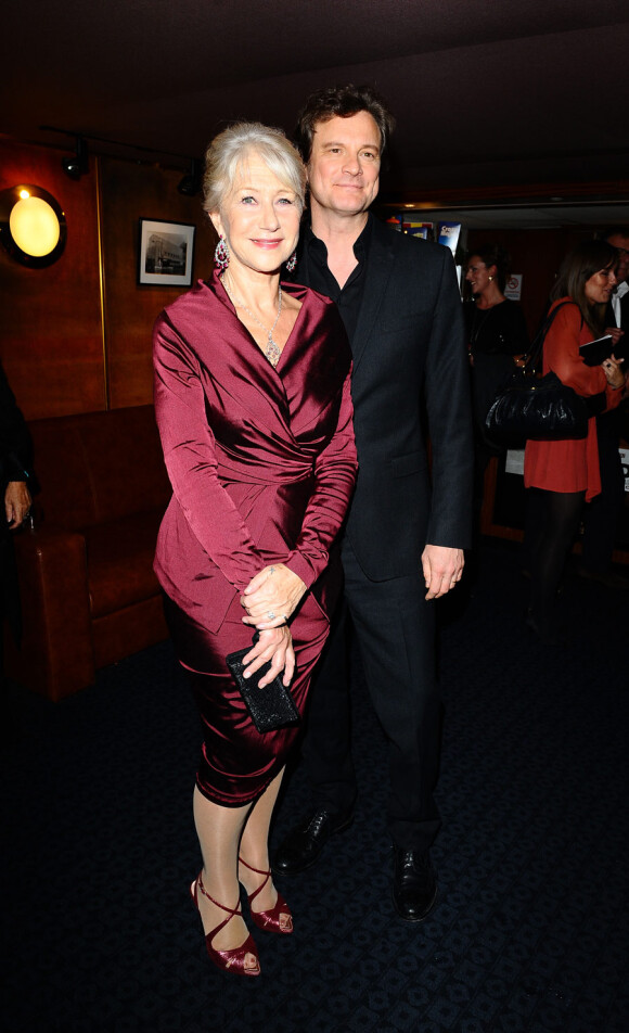 Helen Mirren et Colin Firth lors de l'avant-première du film L'Affaire Rachel Singer à Londres le 21 septembre 2011