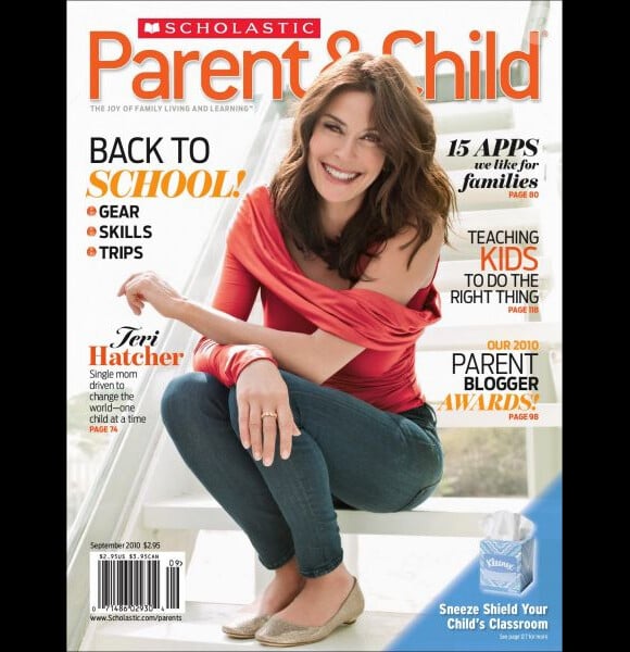 Teri Hatcher, en couverture de Parent & Child. Septembre 2010.