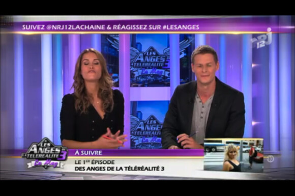 Matthieu Delormeau et Jeny Priez sur le plateau des Anges de la télé réalité 3