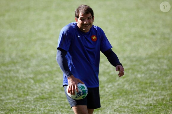 Marc Lièvremeont le 6 octobre 2011 lors d'un entraînement de l'équipe de France à Auckland