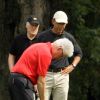 Barack Obama et Bill Clinton le 24 septembre 2011 sur le golf d'Andrews