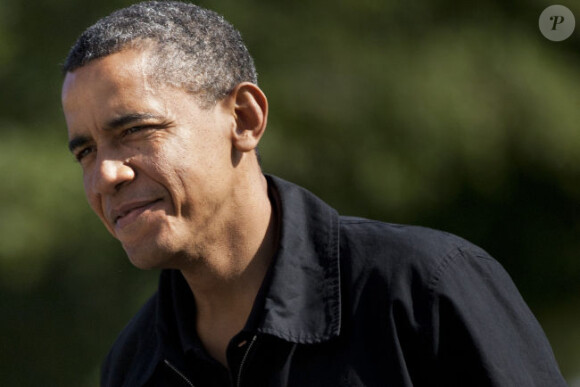 Barack Obama de retour de Camp David le 9 octobre 2011  à Washington