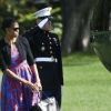 Michelle Obama revenant d'un weekend à Camp David le 9 octobre 2011 à Washington