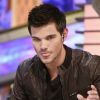 Taylor Lautner, à la télévision espagnole, en septembre 2011.