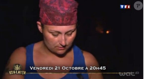Virginie est triste dans la bande-annonce de Koh Lanta Raja Ampat sur TF1 le vendredi 21 octobre 2011