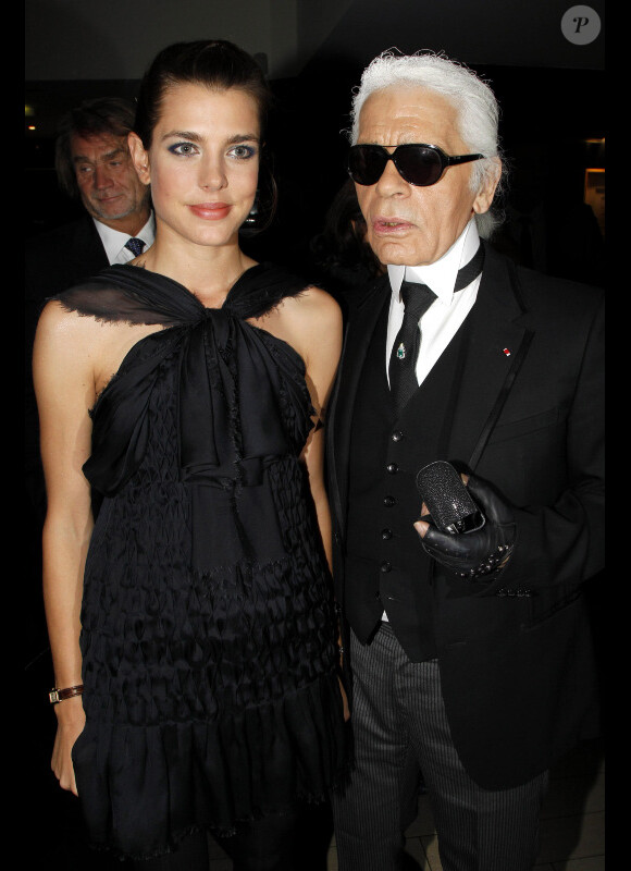 Charlotte Casiraghi, invitée de choix lors du dîner organisé en l'honneur de Karl Lagerfeld. Le 19 ctobre 2011 au VIP Room