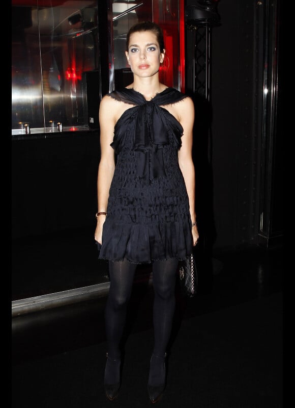 Charlotte Casiraghi, invitée de choix lors du dîner organisé en l'honneur de Karl Lagerfeld. Le 19 octobre 2011 au VIP Room