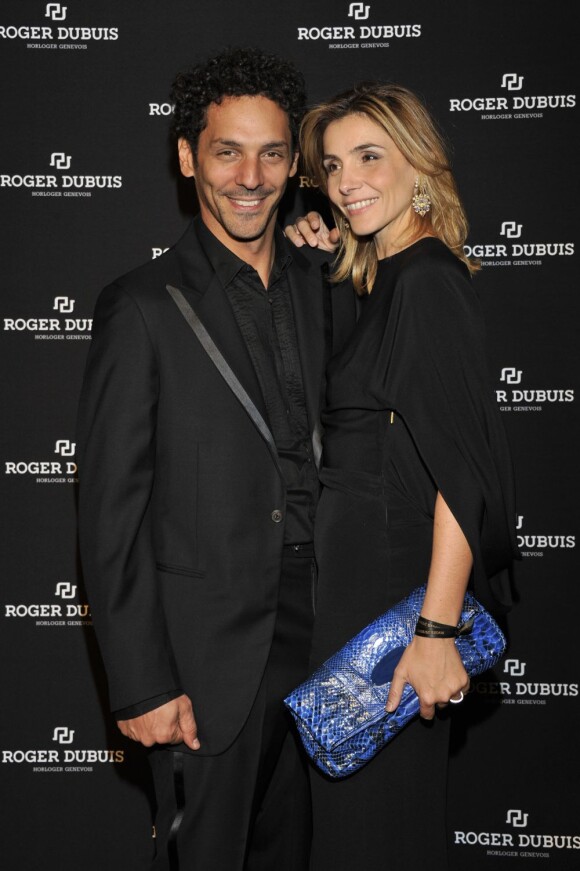 Tomer Sisley et Clotilde Courau lors de la soirée monégasque de l'Horloger suisse Roger Dubuis. 20 octobre 2011