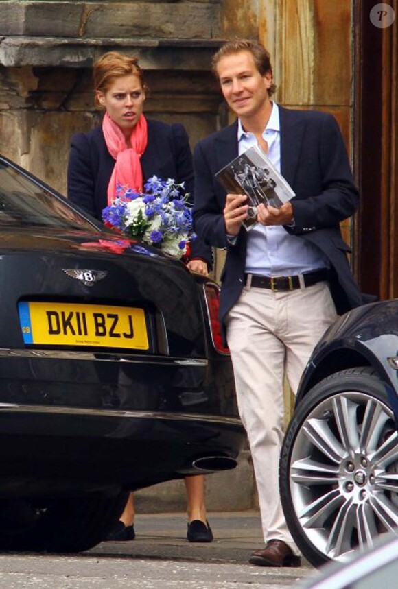 Beatrice d'York et son boyfriend Dave Clark, à Edimbourg, le 31 juillet 2011.