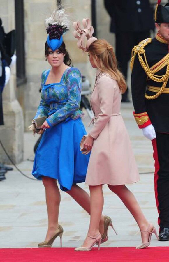 Les princesses Eugenie et Beatrice au mariage du prince William et Kate Middleton, à Londres, le 29 avril 2011.