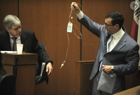 Lors du procès de Conrad Murray à Los Angeles le 24 octobre 2011 - ici Steven Shafer