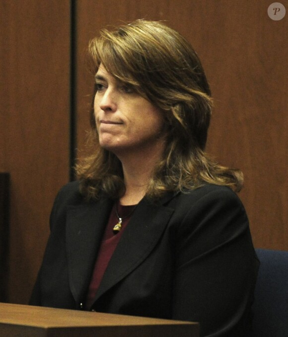 Lors du procès de Conrad Murray à Los Angeles le 24 octobre 2011 - ici Dona Norris
