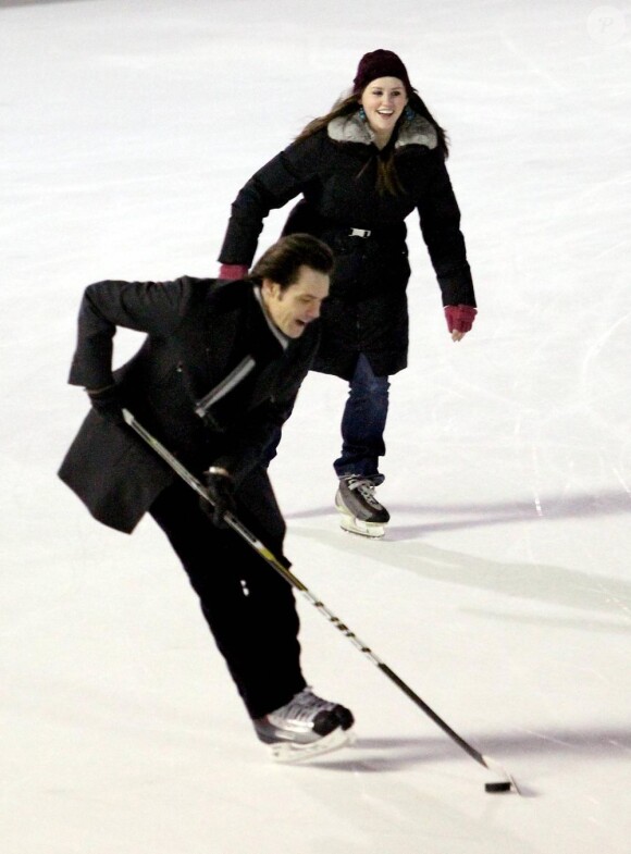 Jane et son père Jim Carrey à New York, le 3 décembre 2010.