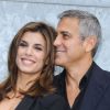 Elisabetta Canalis et George Clooney en septembre 2010à Milan