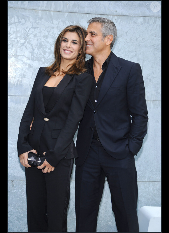 Elisabetta Canalis et George Clooney en septembre 2010à Milan