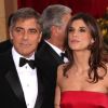 Elisabetta Canalis et George Clooney aux Oscars en mars 2010 à Los Angeles