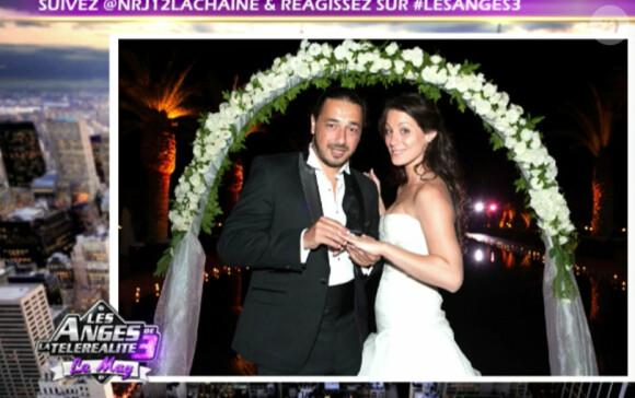 La photo de mariage de Moundir dans les Anges de la télé-réalité, le mag, lundi 31 octobre 2011 sur NRJ 12
