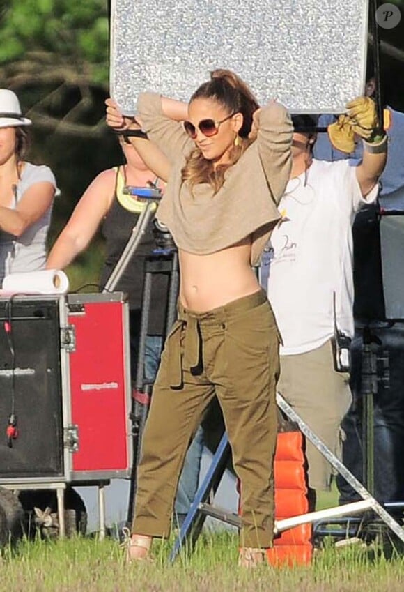 Jennifer Lopez en plein travail sur le casting international du spectacle Q'Viva! The Chosen, à Buenos Aires, le 3 novembre 2011.