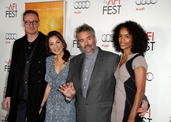 David Thewlis, Michelle Yeoh, Luc Besson et sa femme Virginie Silla à la présentation de The Lady à Los Angeles le 4 novembre 2011