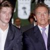 Patrick Schwarzenegger et son père Arnold à Madrid en octobre 2011