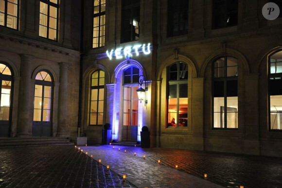 Soirée Vertu, Place Vendôme, à Paris. Le 8 novembre 2011