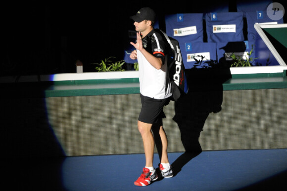 Andy Roddick le 10 novembre 2011 lors du Masters 1000 de Paris Bercy à Paris