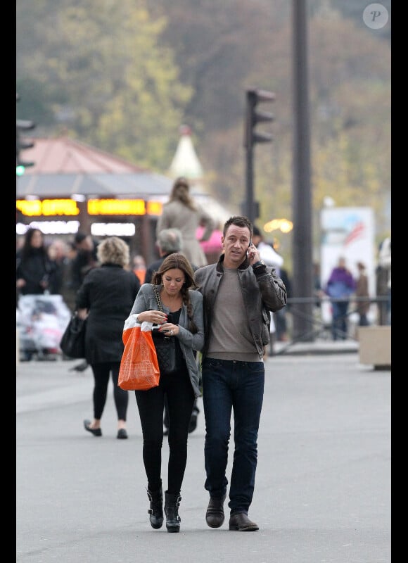 John Terry et sa femme Toni Poole le 8 novembre à Paris