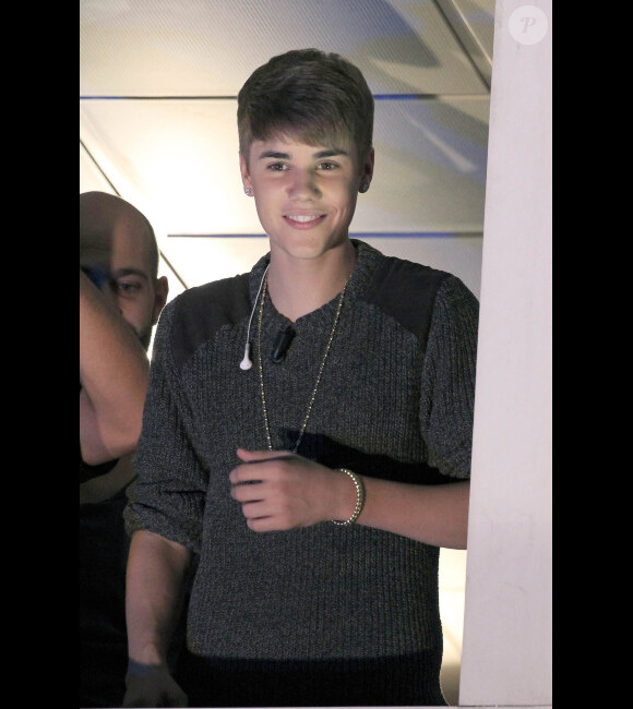 Justin Bieber quitte des studios de télévision à Madrid (Espagne), le vendredi 11 novembre 2011.