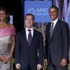 Barack et Michelle Obama ont reçu de nombreux dirigeants lors du dîner organisé dans le cadre du sommet de l'Apec à Honolulu le 12 novembre 2011