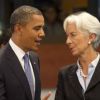 Barack Obama et Christine Lagarde lors du sommet de l'Apec à Honolulu le 13 novembre 2011