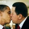 Campagne Unhate de Benetton avec Hugo Chavez et Barack Obama, novembre 2011.