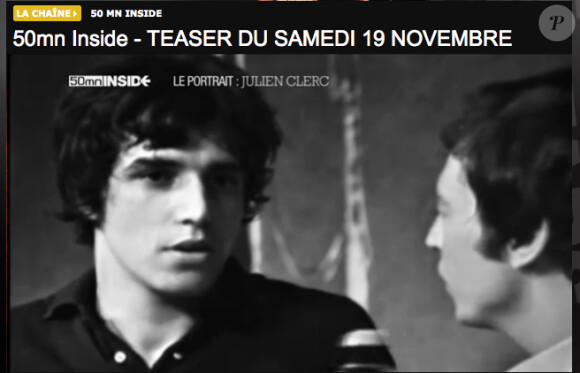 Julien Clerc se confie dans l'émission 50 Minutes Inside, diffusé le 19 novembre sur TF1 à 18h50.