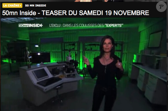 Sela Ward dans le teaser de l'émission 50 Minutes Inside, diffusé le 19 novembre sur TF1 à 18h50.