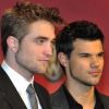 Robert Pattinson et Taylor Lautner présentent Twilight : Révélation 1ère partie à Berlin le 18 novembre 2011