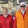 Albert et Charlene participent au dernier tour de la No Finish Line, le dimanche 20 novembre 2011. Monaco