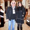 Flavio Briatore et sa femme Elisabetta Gregoraci à la sortie du restaurant Assunta Madre à Rome le 20 novembre 2011