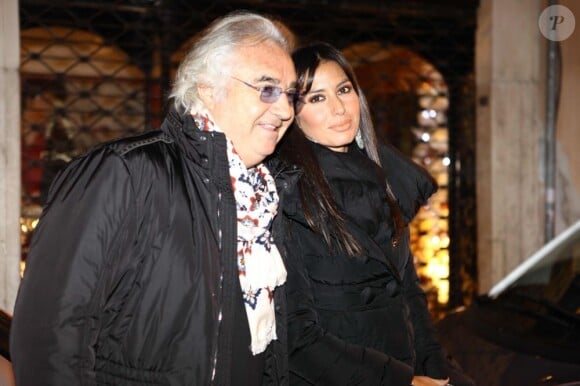 Flavio Briatore et Elisabetta Gregoraci à Rome le 20 novembre 2011