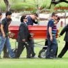 Diego Maradona lors de l'enterrement de sa maman Dalma Franco décédée à l'âge de 82 ans, le 21 novembre 2011 à Bella Vista en Argentine