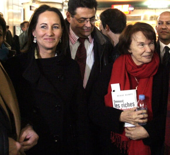 Ségolène Royal et Danielle Mitterrand, le 14 février 2008 à Lyon.