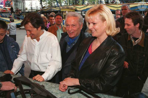 Muriel Montossey et Guy Lux en avril 1996