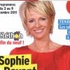 Sophie Davant en couverture de Télé 7 Jours, en kiosques le 28 novembre 2011.